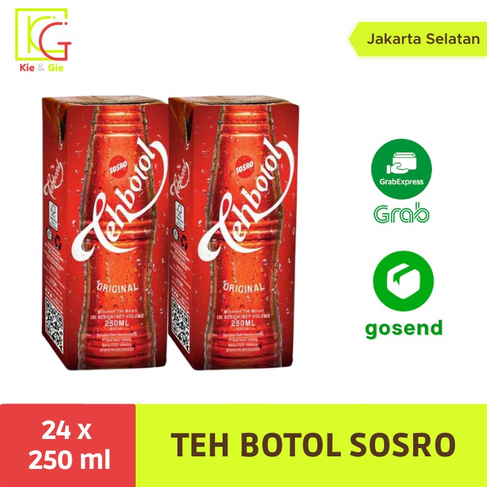 

Teh Botol Sosro Kotak 250ml 1 dus isi 24 pcs