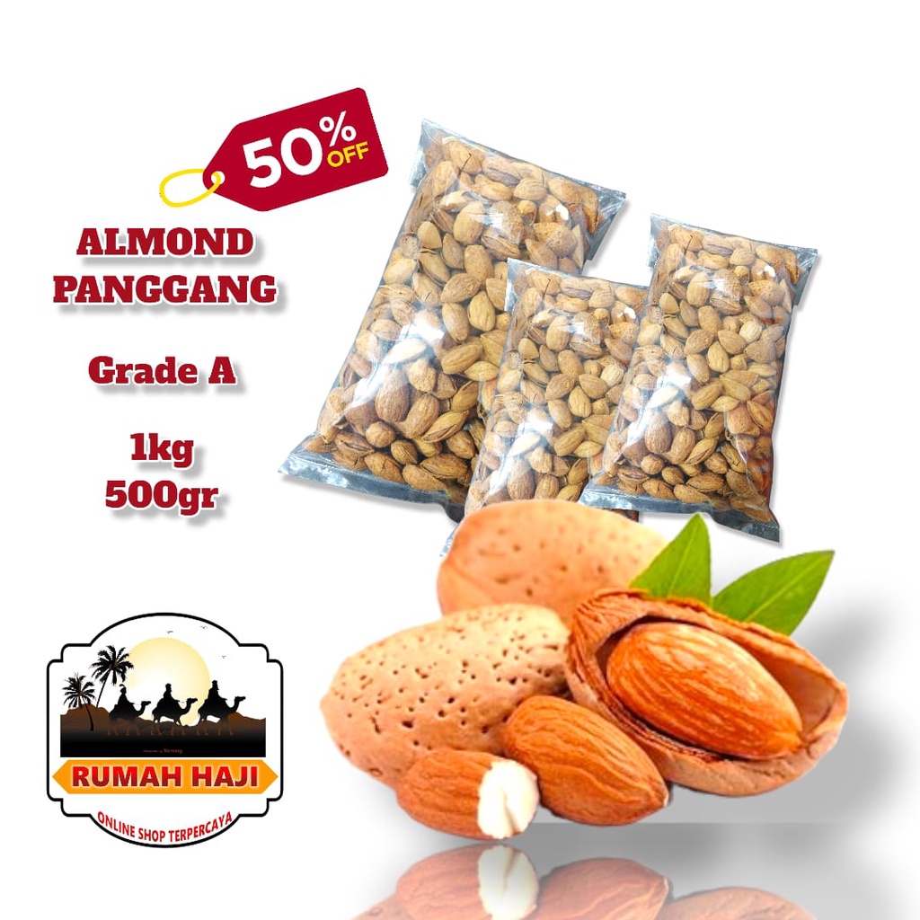 

kacang almond roasted /almond panggang 250gr