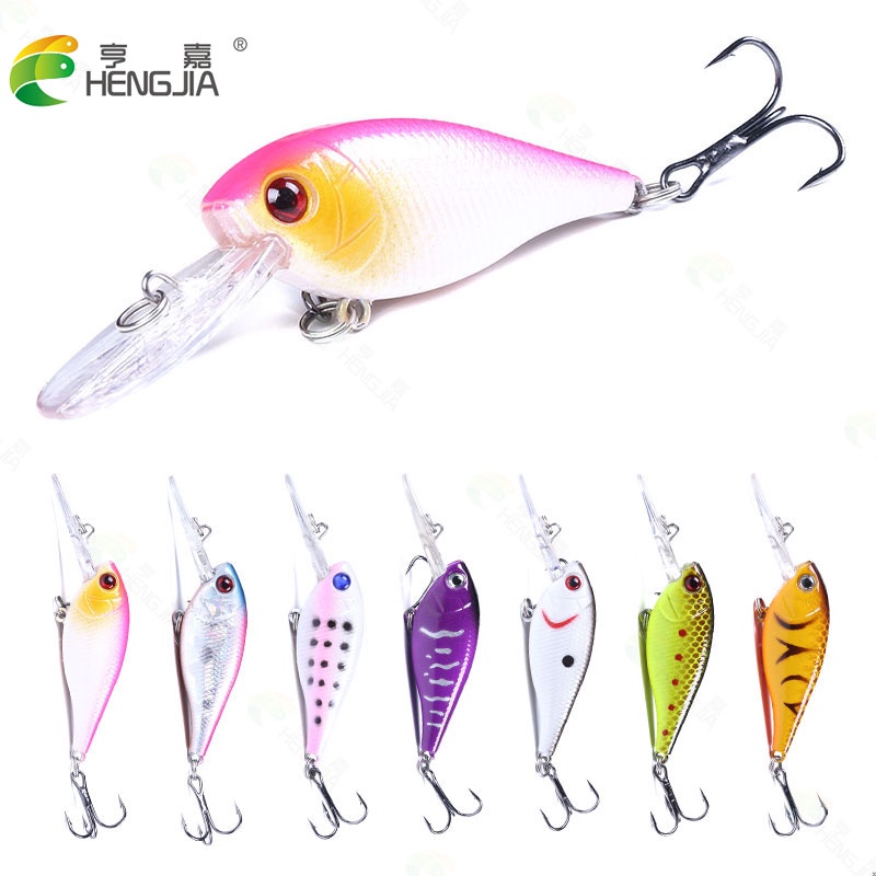 Hengjia 7 Pcs Umpan Pancing Hard Bait Bentuk Ikan Imitasi Ukuran 8cm 7.2g