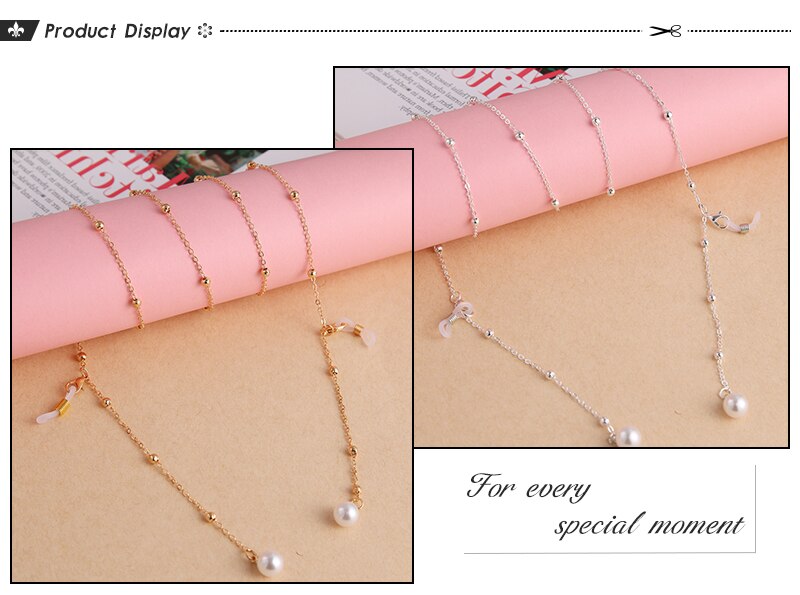 Fashion Pearl Pendant Mask Glasses Chains Lanyards For Women Eyeglasses Cord Lanyard Neck Strap Lanyard Necklace Jewelry