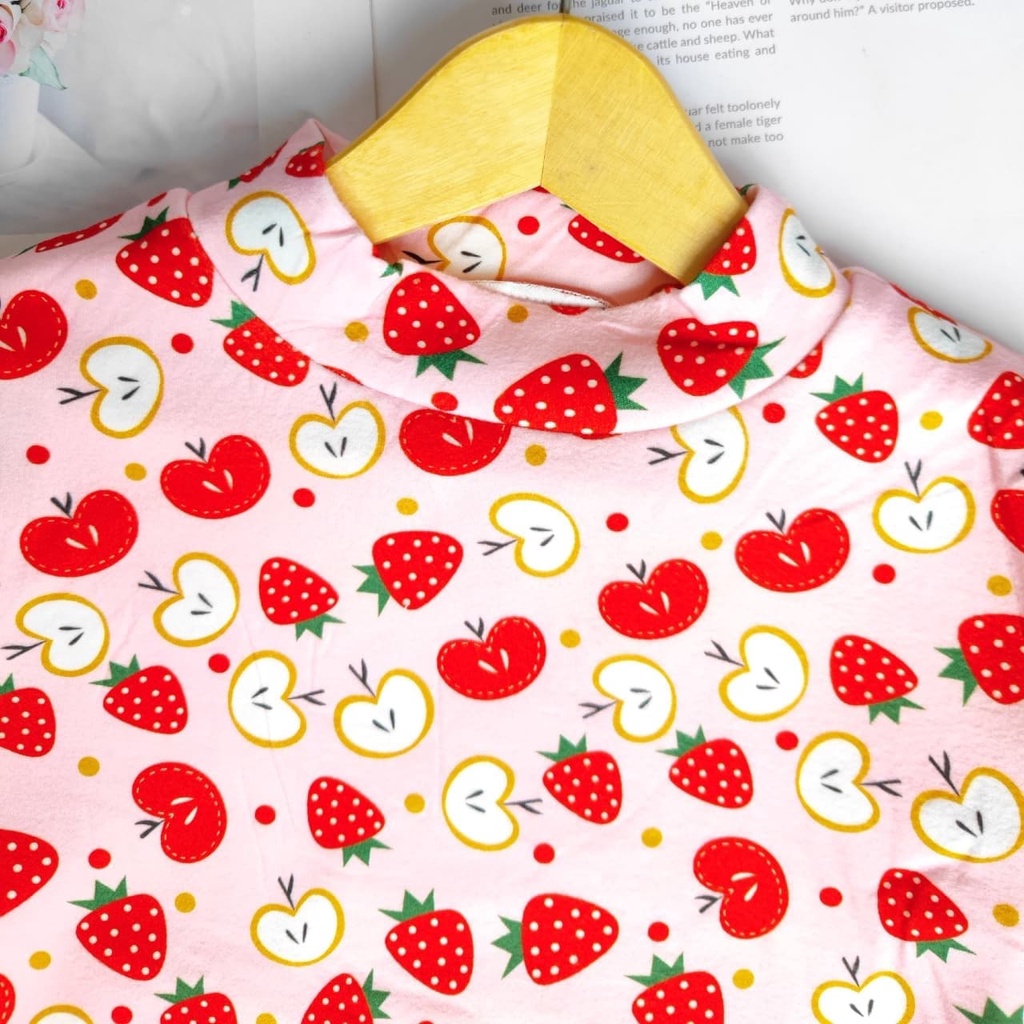 Promo !! Atasan anak perempuan import / Atasan lucu untuk anak / Atasan salad fruit fresh ukuran 1-3 tahun