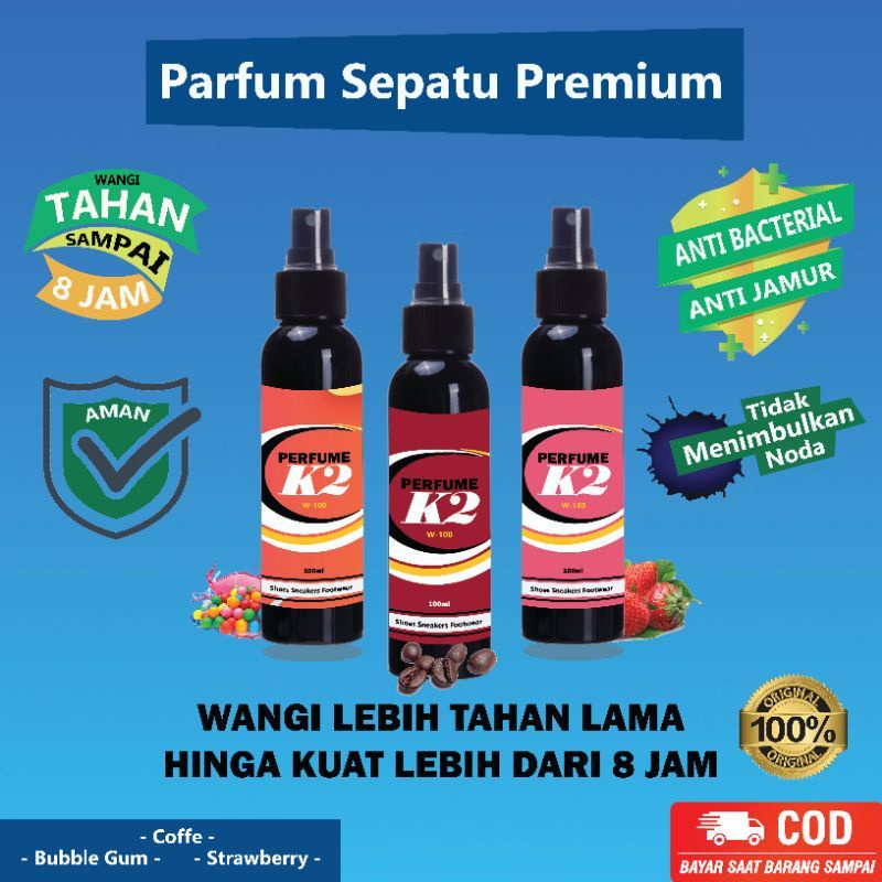 PARFUM SEPATU PENGHILANG BAU TIDAK SEDAP ORIGINAL K2 100ml