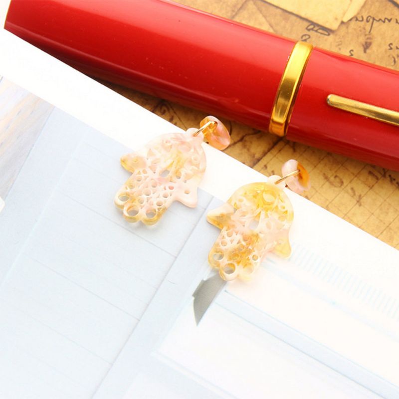 Siy Anting Tusuk Gantung Desain Bungatelapak Tangan Gaya Etnikvintage Untuk Wanita