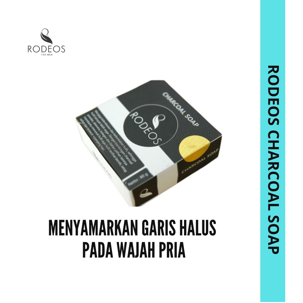 Rodeos Sabun Wajah Pria Mengandung Charcoal Dan Aloevera Mengatasi Minyak Berlebih redeos Cuci Muka Pria Anti Acne Pembersih Wajah Pria