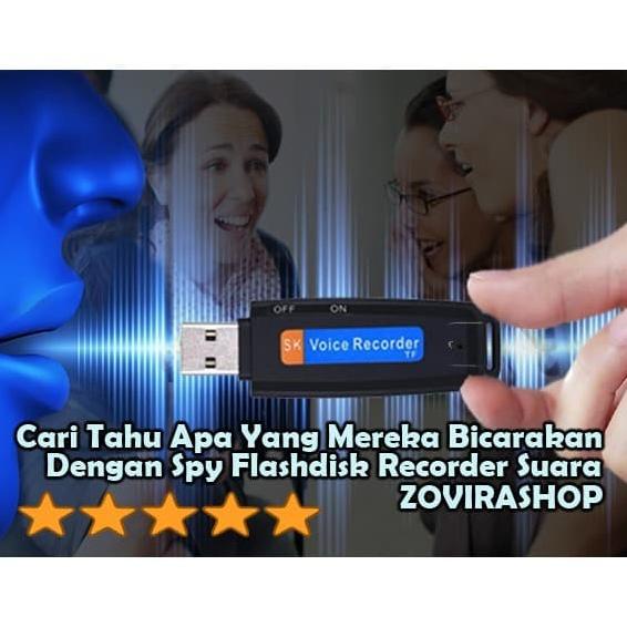 PROMO Spy Flashdisk Recorder Suara - Hitam, Tanpa Micro SD SPY CAMERA