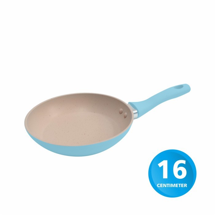 FRYPAN BY BELVIN MINI TEFLON 16 CM FRYPAN KECIL WARNA BIRU