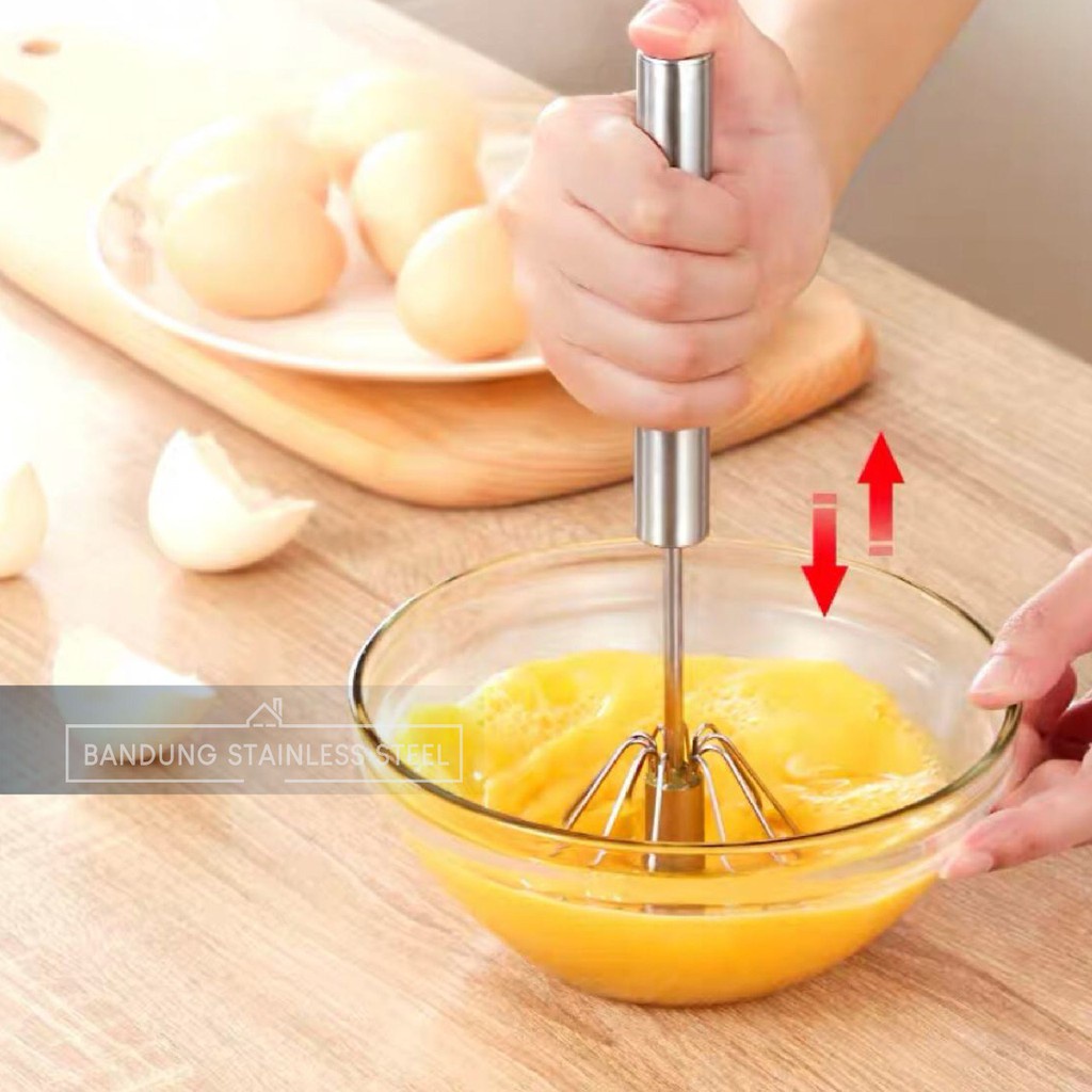 [ COD ] Kocokan Telur Stainless Steel Warna  / Kocokan Adonan Manual / Egg Whisk Mixer Manual