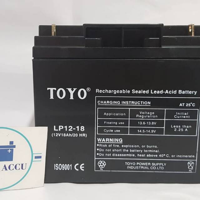 AKI SELIS TOYO 12V18AH BATERAI KERING