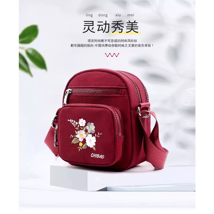 Hot Sale !! New Arrival Fashion Bunga Women Handbag Multi Functional Tas Selempang Wanita Korean