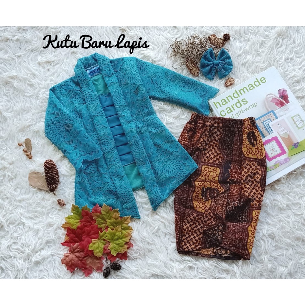 Kebaya Kutubaru Lapis Anak Unik/Baju Adat Anak/Kebaya Anak /kebaya melayu modern