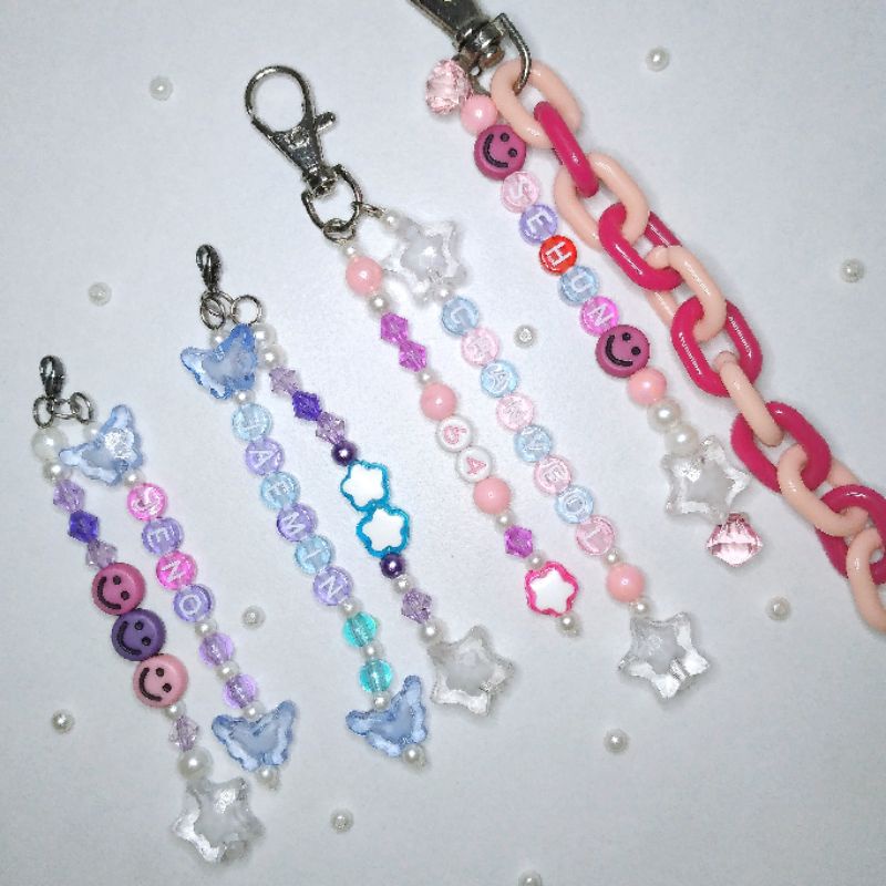 GANTUNGAN NAMA AESTHETIC / KEYRING KPOP - EXO NCT SEVENTEEN DLL / KEYCHAIN