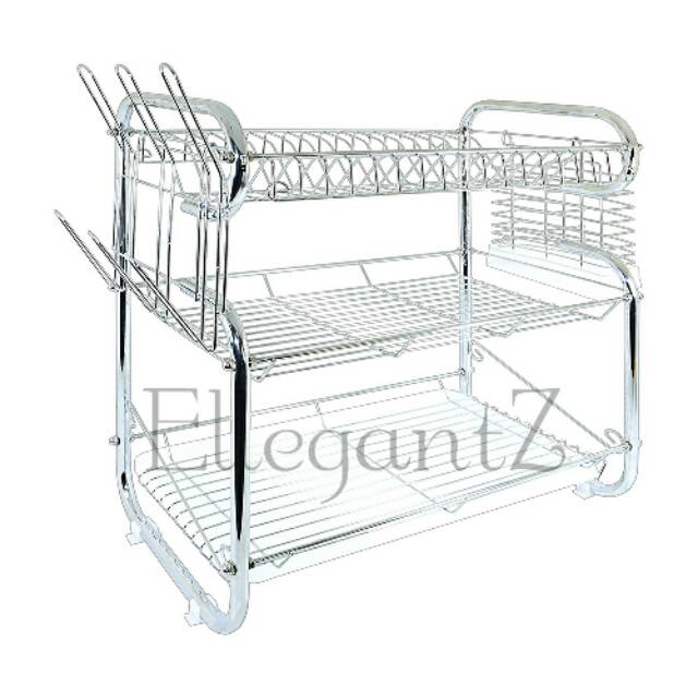 RAK PIRING SUSUN 3 SILVANA SSB548F - 3 LAYER DISH RACK / DRAINER