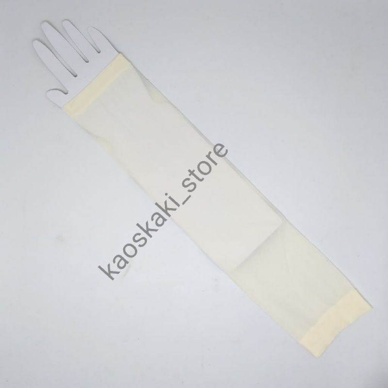 MANSET TANGAN / HANDSOCK / SARUNG LENGAN PANJANG POLOS DEWASA MURAH-Cream muda