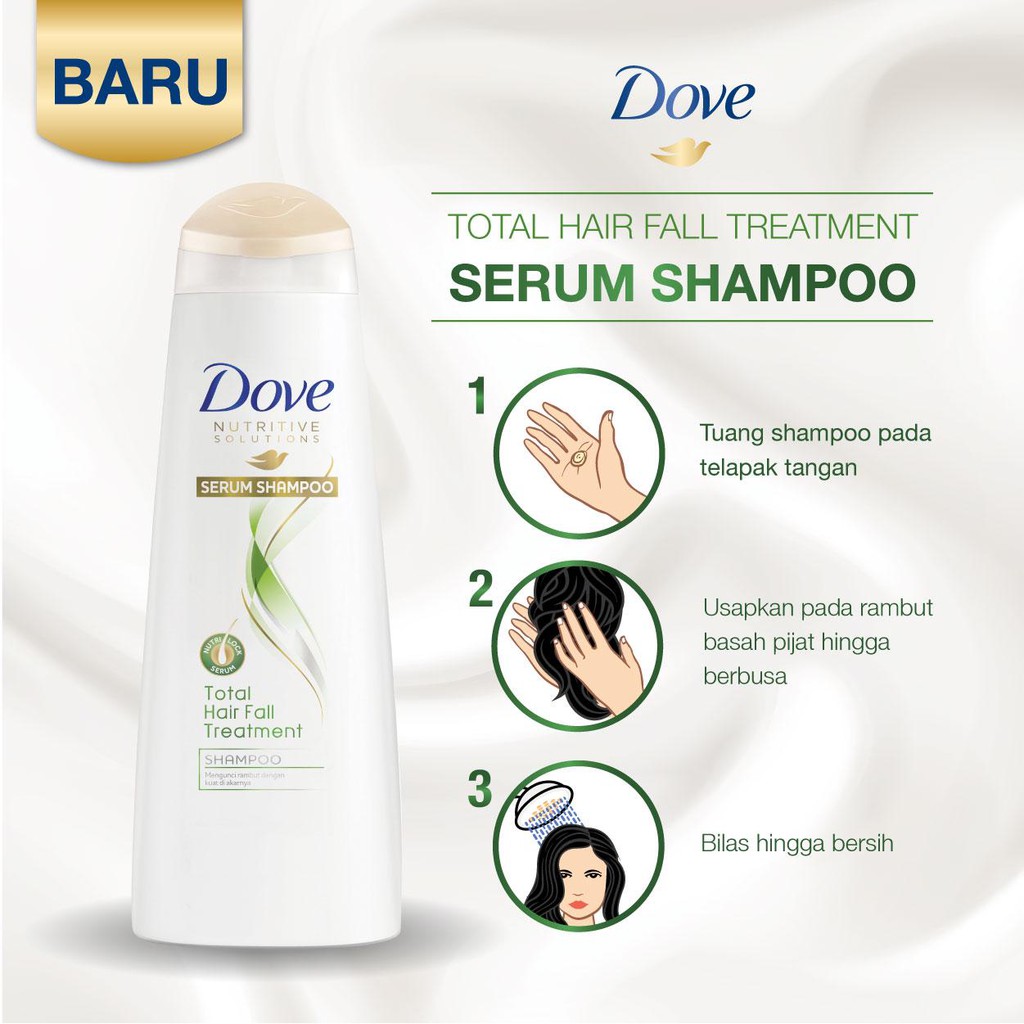 Dove Serum Shampoo Total Hair Fall Treatment Anti Kerontokan