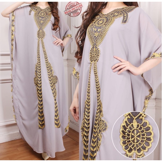 PAKAIAN WANITA KAFTAN AITA LUNA BORDIR KAFTAN PESTA KAFTAN KONDANGAN KAFTAN CERUTY BABYDOLL KAFTAN K