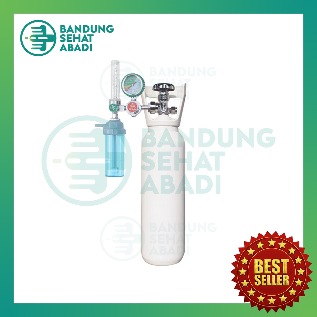 TABUNG OKSIGEN PORTABLE 0.25M³ Kubik Regulator Oksigen SET
