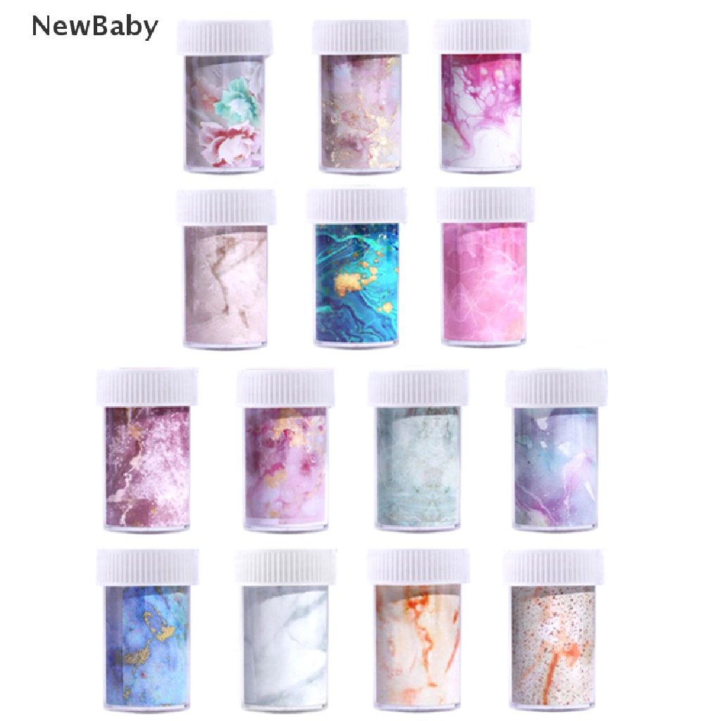 NewBaby 1Pc Marble Pattern Nail Foil Stickers Transfer Sticker DIY Nail Art Decoration ID