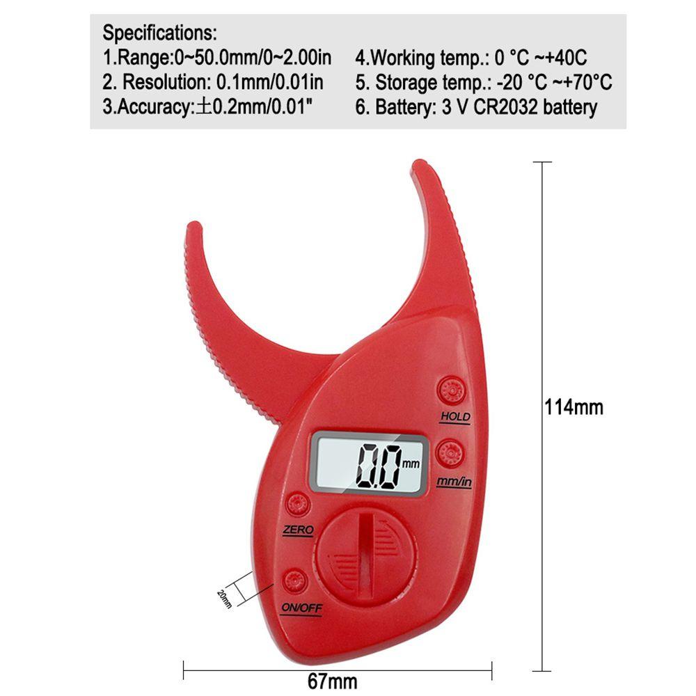 TOP Body Fat Caliper Tebal Jangka Sorong Fold Analyzer Pengukur Monitor Digital Skinfold Slimming Skinfold Caliper