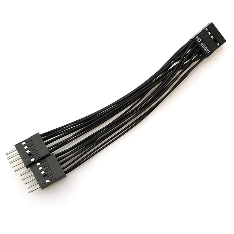 Gro 10cm / 0.39 &quot;9Pin Y Splitter Cable for Computer Motherboard Extension Cable Female to 2 Dual Male Wire