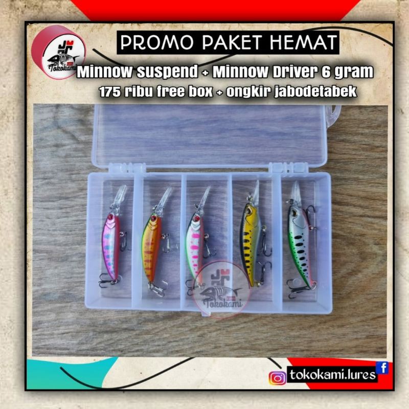 Paket lure minnow Floating & lure Suspend