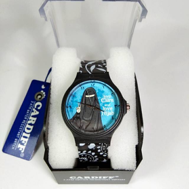 Jam tahan air/cardiff original/jam wanita/niqob