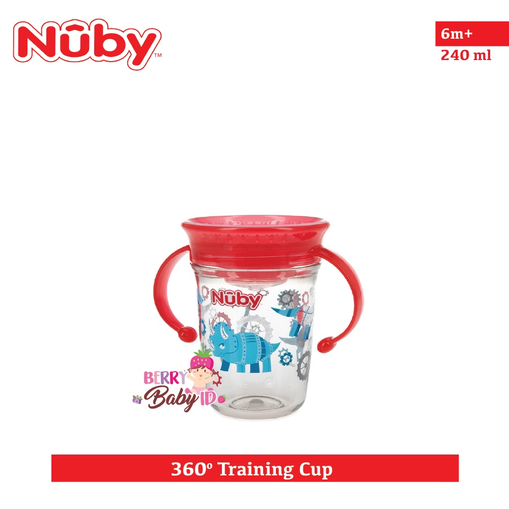 Nuby Tritan Wonder Cup With Handle Glitter Gelas Training Cup Bayi Berry Mart