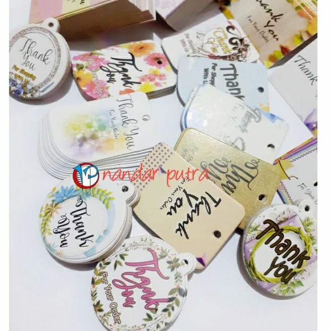 

(25pcs)Hangtag Thank You Card Ready Stock/kartu ucapan terimakasih/hangtag thankyou