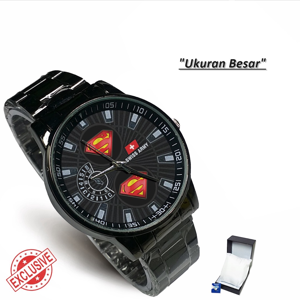 Jam Tangan Rantai Couple Logo SUPERMAN (Cool)