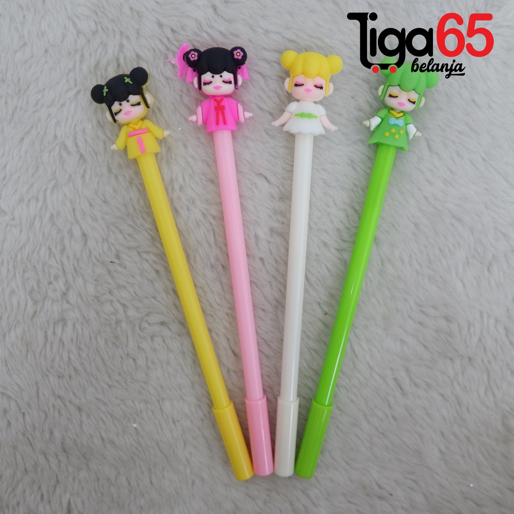 365 GEL PEN #41156 Pulpen Gel Bahan Rubber Karakter Fancy