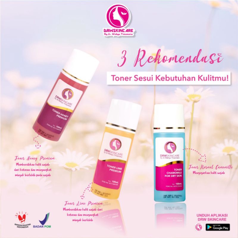 DRW Skincare Toner Lime,Honey, Chamomile By dr. Wahyu Triasmara