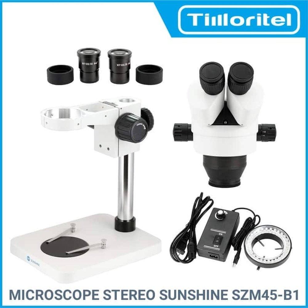 MICROSCOPE SUNSHINE SZM45-B1 STREO FREE LED LAMP Murah