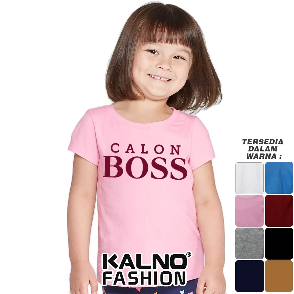 Baju Anak Print calon boss 308 - Anak Anak Umur 1 -  7 Tahun Ukuran S M L XL Bahan Katun polyester