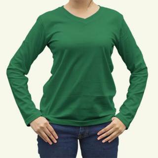  Kaos  Polos  Cotton Combet 30s 20s Hijau  Botol  Panjang 