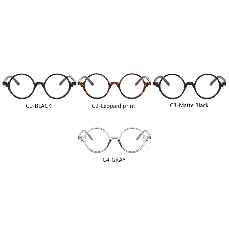 Fashion Retro Round Frame Men's and Women's Anti-Blu-ray Glasses Metal Hinge