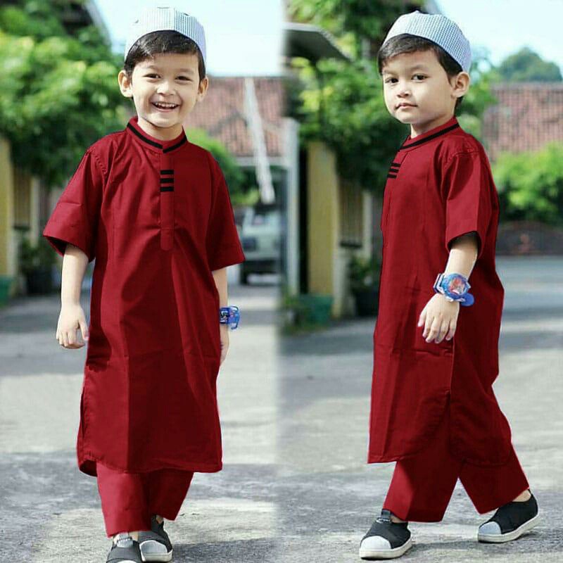 HCL Setelan Iqbal - Baju Setelan Anak Laki-laki - Busana Anak Muslim Casual - Pakaian Anak Koko