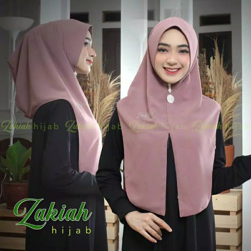 (((ORIGINAL ZAKIAH))) Hijab instan HOODIE POLOS