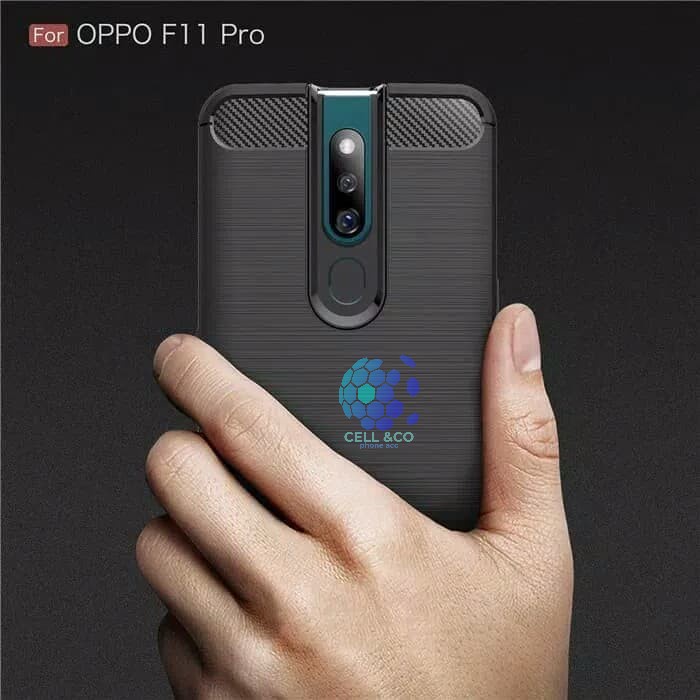 CASE CARBON OPPO F11 PRO casing hp silikon softcase case premium carbon cover