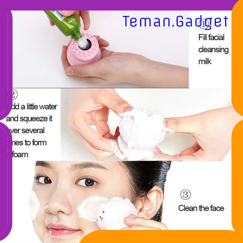 TG-FE245 HUAMIANLI FACIAL CLEANSING PAD SCRUB FACE WASHING BRUSH JELLYFISH