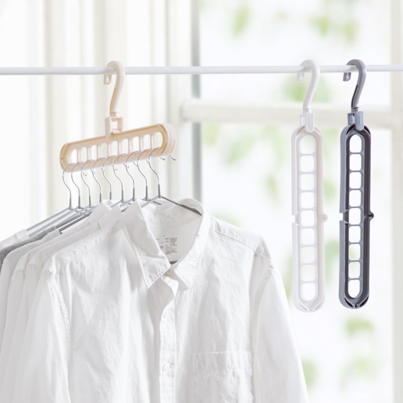 Magic Hanger  Gantungan Baju Multifungsi Ajaib 9 in 1 / Magic Hanger / Wonder Hanger / Foldable Hanger / Organizer Rak baju Lemari pakaian Hijab Rumah Tangga MAGIC HANGER AC 128