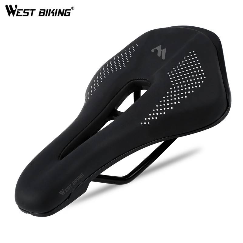 WEST BIKING Sadel Sepeda Breathable Wear Resistant PU Leather - YP0801101 - Black