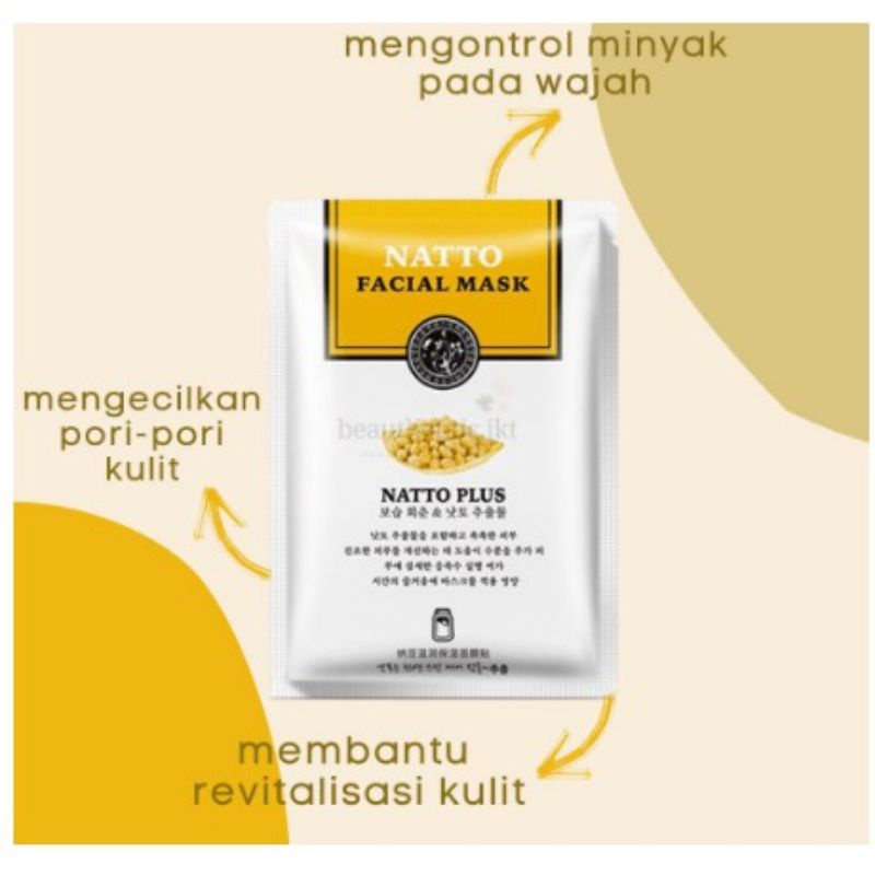 Rorec Goat Milk Natto Facial Mask Masker Susu Kambing Whitening Glowing