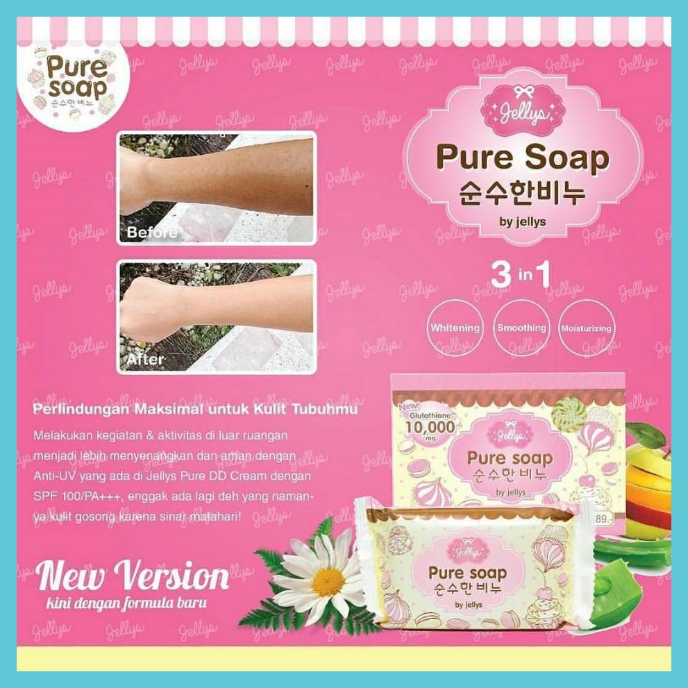 Jellys pure soap sabun badan BPOM