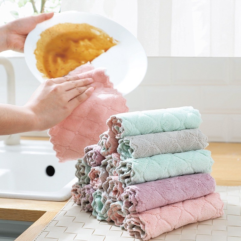 [UNIK88] Kain Lap Piring Anti Minyak Bahan Microfiber - Kain Lap Dapur