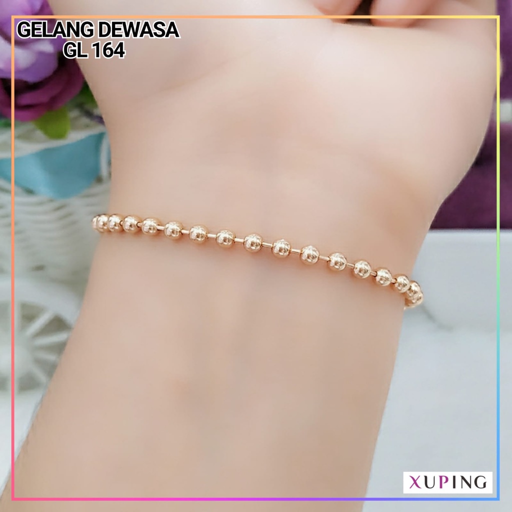 Gelang xuping ori gelang dewasa jurai rantai merica polos bahan premium perhiasan wanita lapis emas gold GL 164