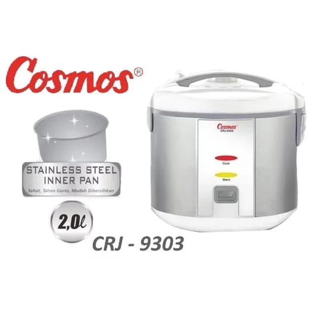 Magic Com / Rice Cooker Cosmos Crj9303 2 Liter Stainless 400 Watt