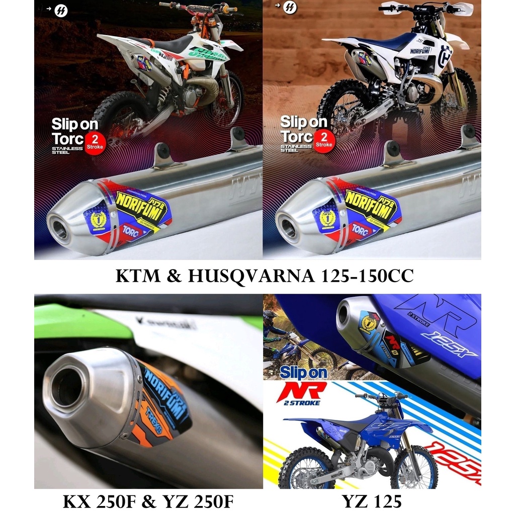 Knalpot ORIGINAL NORIFUMI KX 250F YZ 250F YZ 125 KTM Husqvarna 125-150 cc