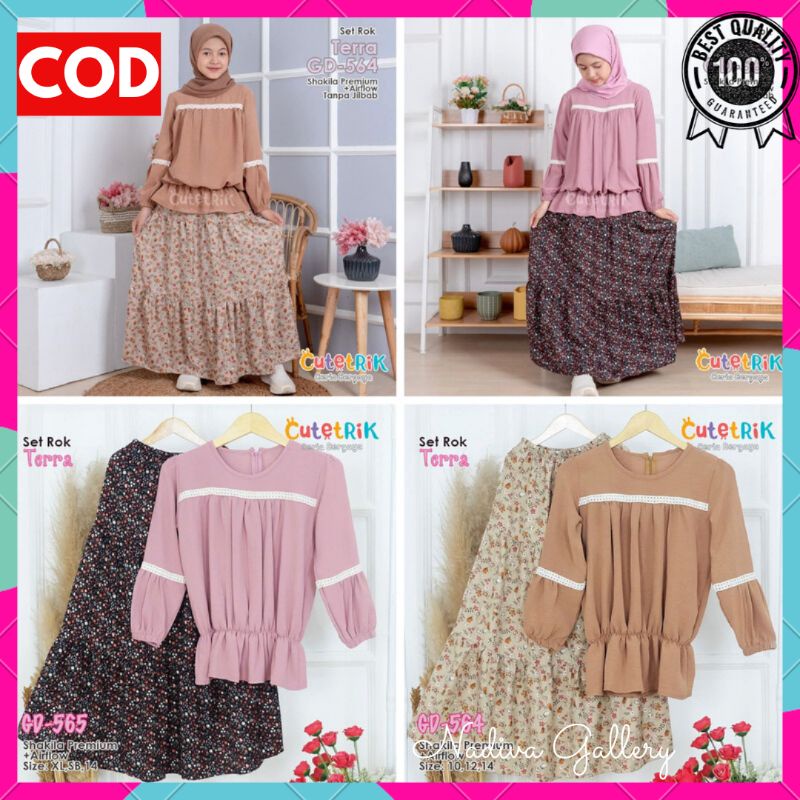 BISA COD BEST SELLER - CUTETRIK SETELAN BAJU MUSLIM ANAK PEREMPUAN TERBARU original Umur 5 6 7 8 9 10 11 12 13 14 tahun remaja terlaris realpict 2021 2022 warna pink ungu dusty pink mustard biru anak tanggung kuning biru terbaru MOCCA Dusty PINK COKLAT-1