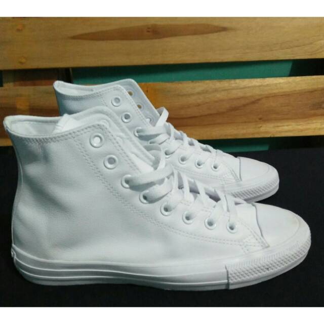 Converse all star all white leather monochrome  original