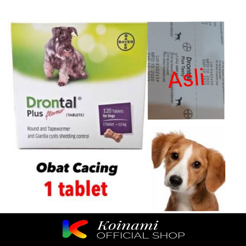 DRONTAL DOG PLUS TASTY 1 TAB / Obat Cacing Anjing