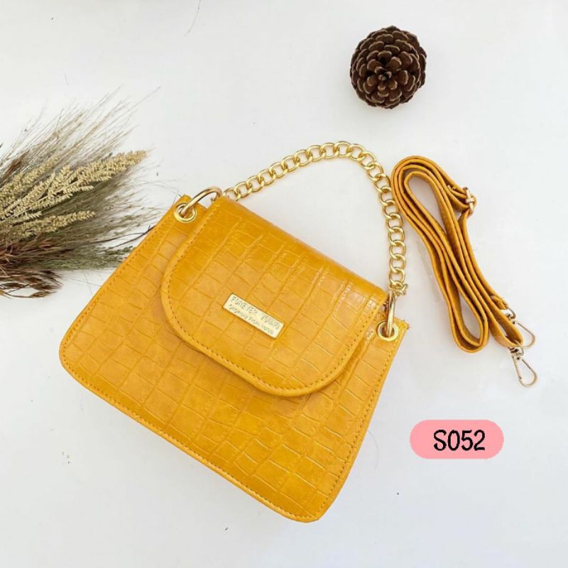 [REALPICT] S052 - TAS SELEMPANG WANITA - TAS RANTAI WANITA - TAS JALAN - 76BAGSTORE